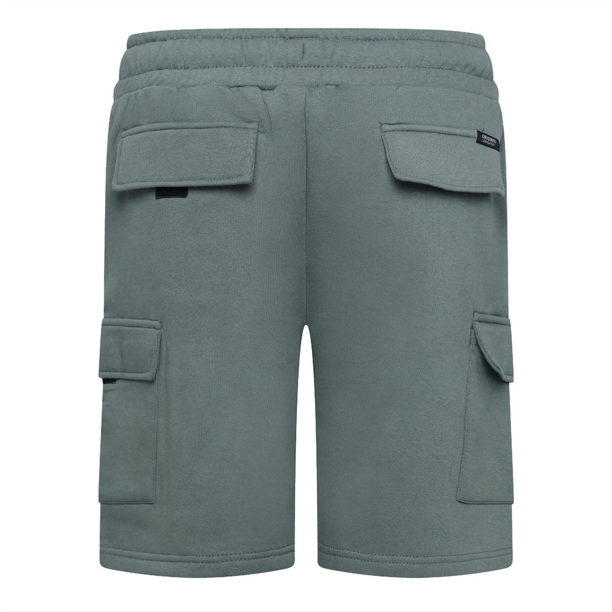 Olive - Back - Crosshatch Mens Bardon Cargo Shorts