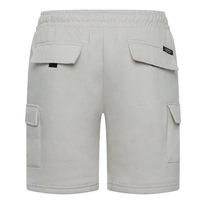 Light Stone - Back - Crosshatch Mens Bardon Cargo Shorts