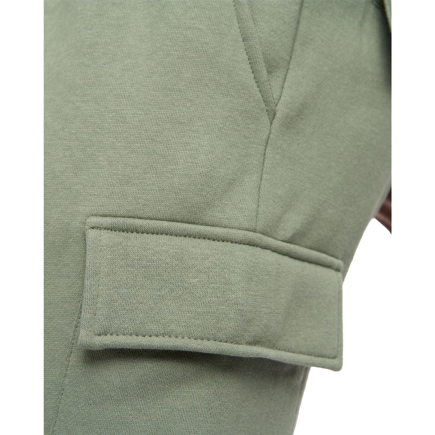Olive - Side - Crosshatch Mens Bardon Cargo Shorts