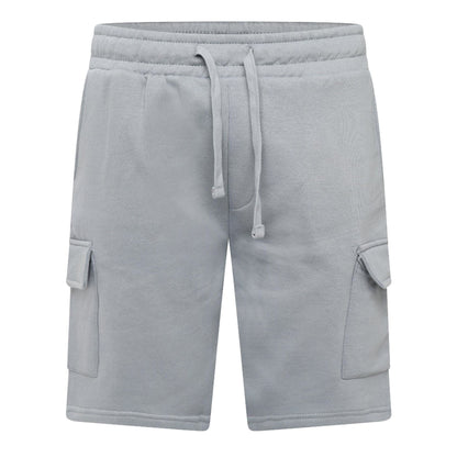 Steel Blue - Front - Crosshatch Mens Bardon Cargo Shorts