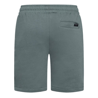 Olive - Back - Crosshatch Mens Bardon Sweat Shorts