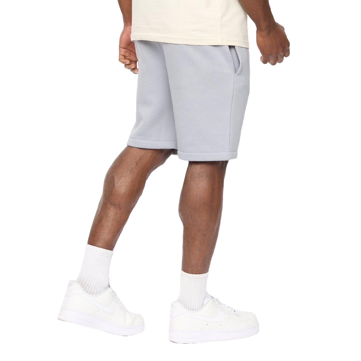 Steel Blue - Pack Shot - Crosshatch Mens Bardon Sweat Shorts