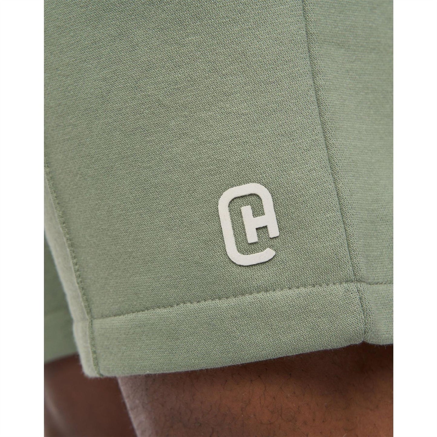 Olive - Side - Crosshatch Mens Bardon Sweat Shorts