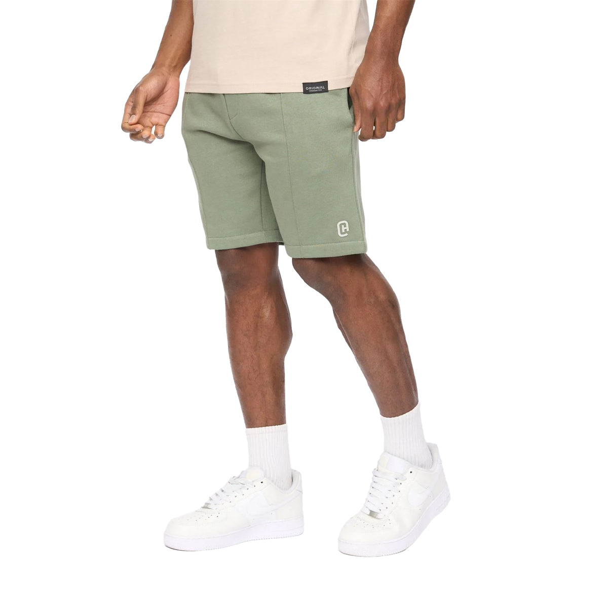 Olive - Lifestyle - Crosshatch Mens Bardon Sweat Shorts