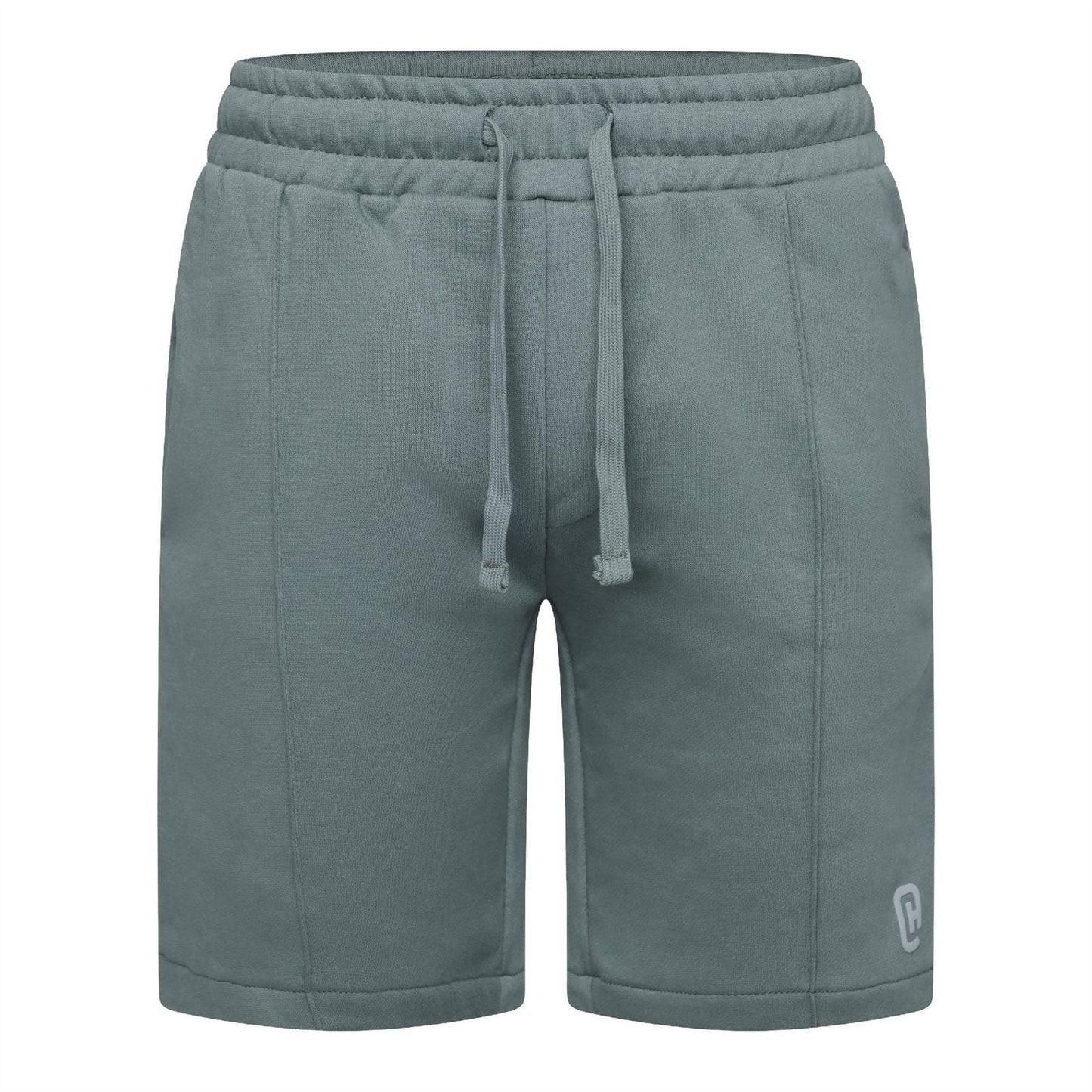 Olive - Front - Crosshatch Mens Bardon Sweat Shorts