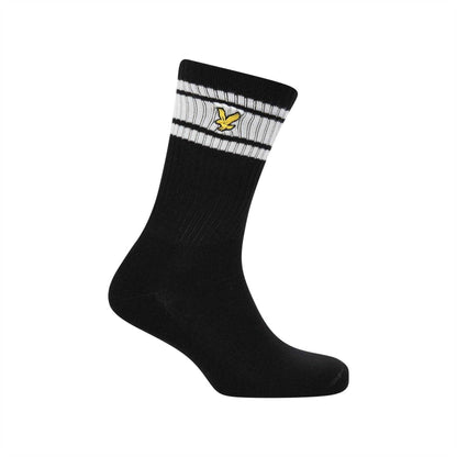 White-Grey-Black - Lifestyle - Lyle & Scott Mens Grant Sports Socks (Pack of 3)
