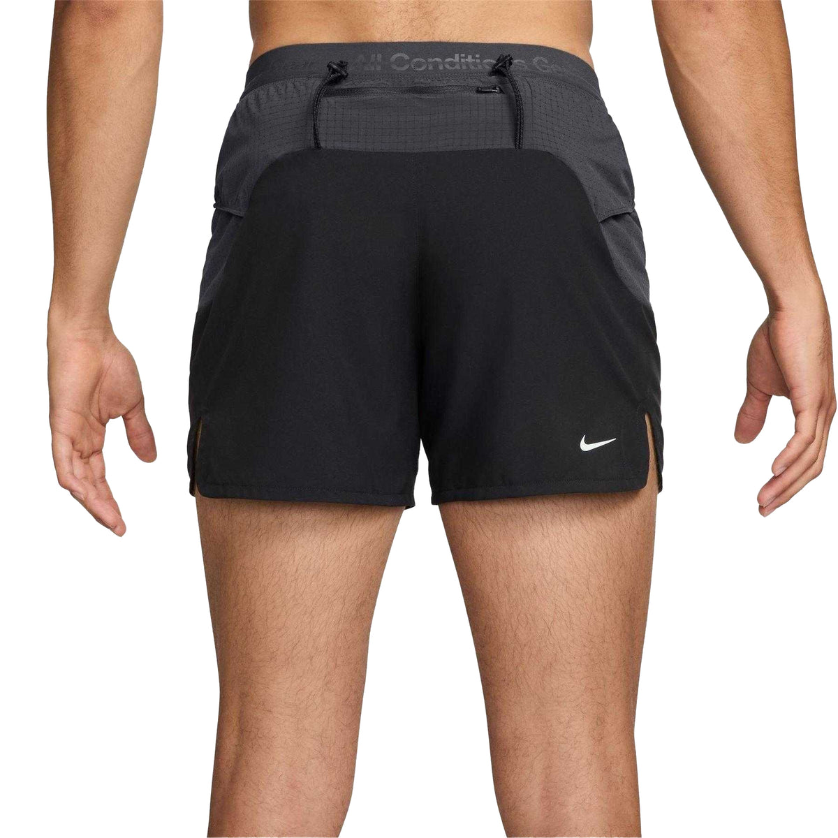Black-White - Back - Nike Mens ACG Running Shorts