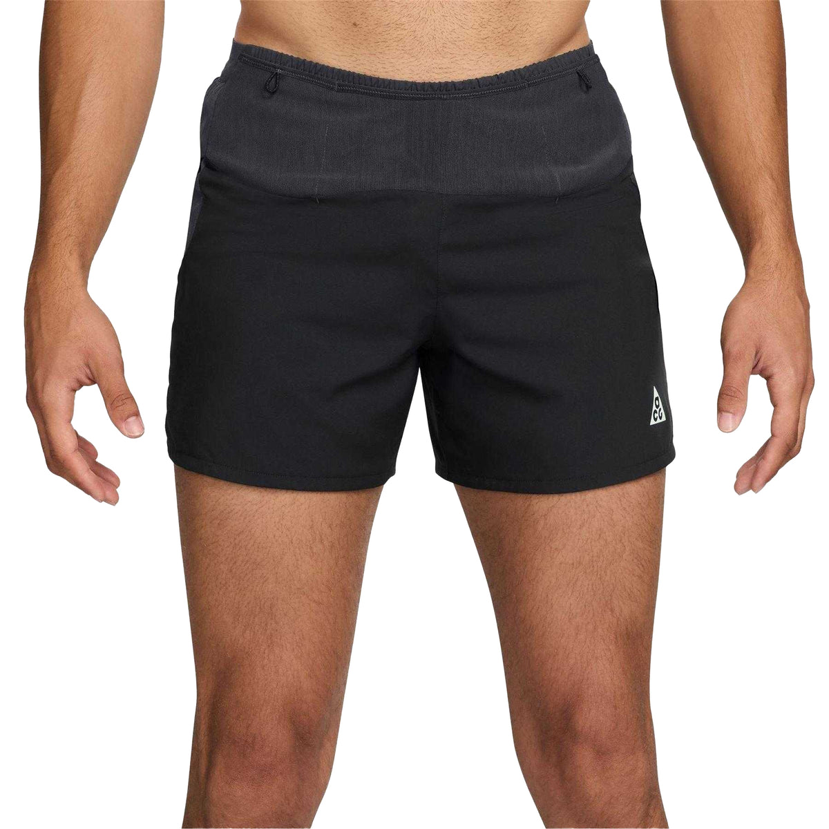 Black-White - Front - Nike Mens ACG Running Shorts