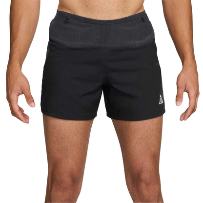 Black-White - Front - Nike Mens ACG Running Shorts