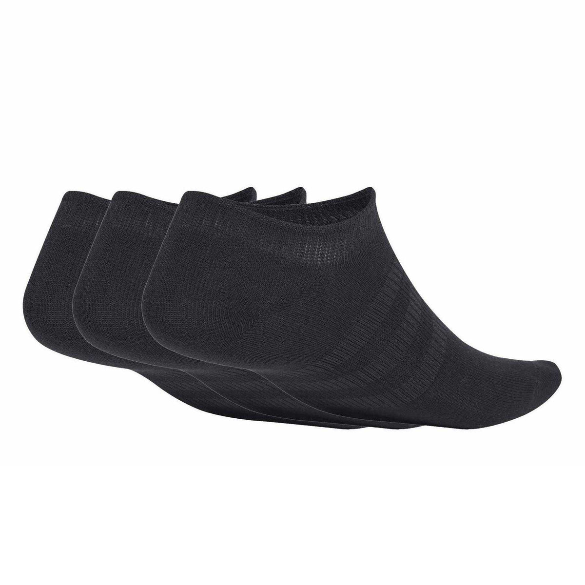 Black - Back - Adidas Unisex Adult Thin And Light No-Show Socks (Pack of 3)