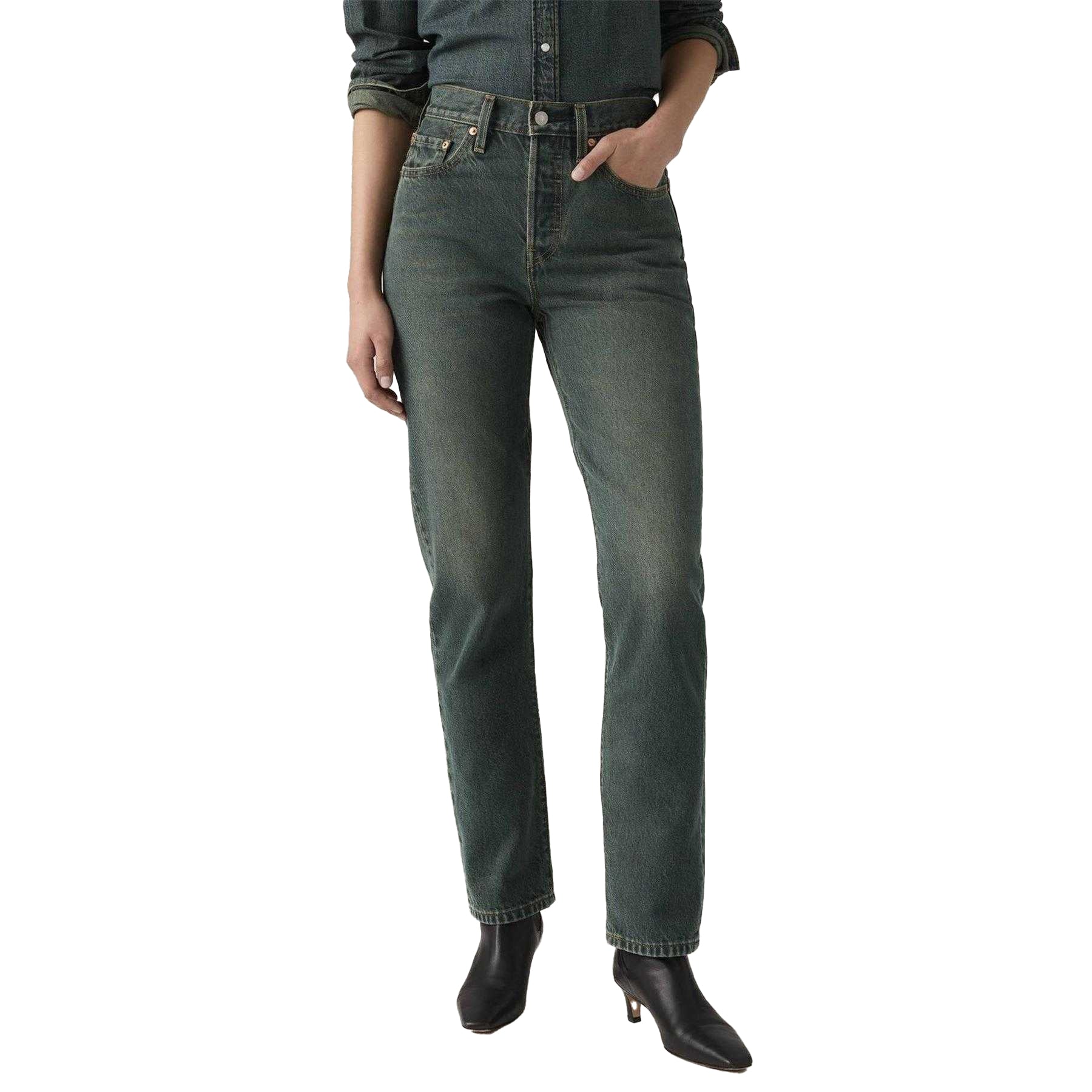 Verdant - Lifestyle - Levis Womens-Ladies 501 5 Pockets Straight Jeans