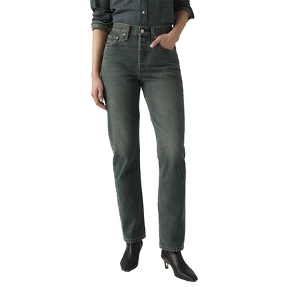 Verdant - Lifestyle - Levis Womens-Ladies 501 5 Pockets Straight Jeans