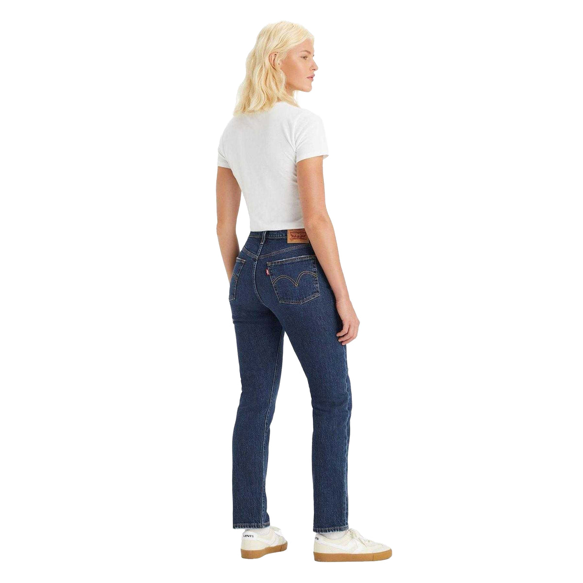 Salsa Authentic - Back - Levis Womens-Ladies 501 5 Pockets Straight Jeans