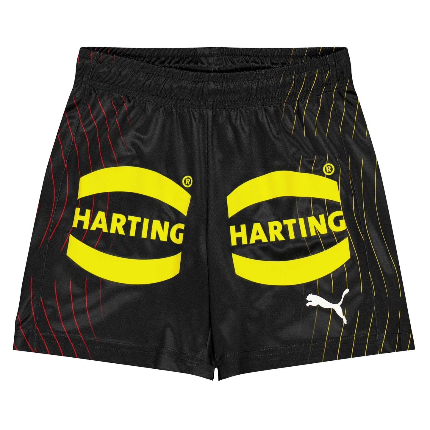 Black-Red - Front - Puma Childrens-Kids Harting Shorts