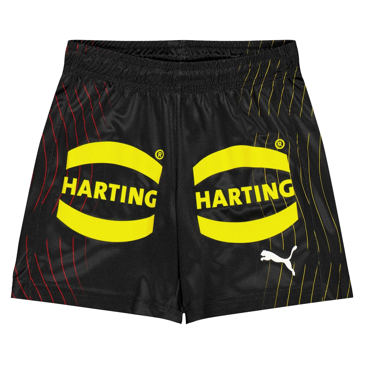 Black-Red - Front - Puma Childrens-Kids Harting Shorts