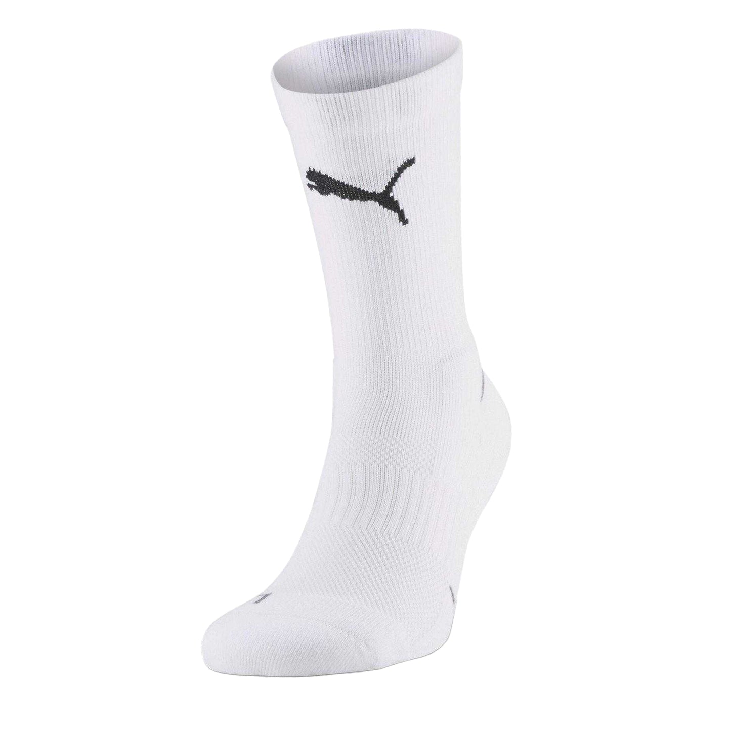 White - Front - Puma Womens-Ladies Team Crew Socks