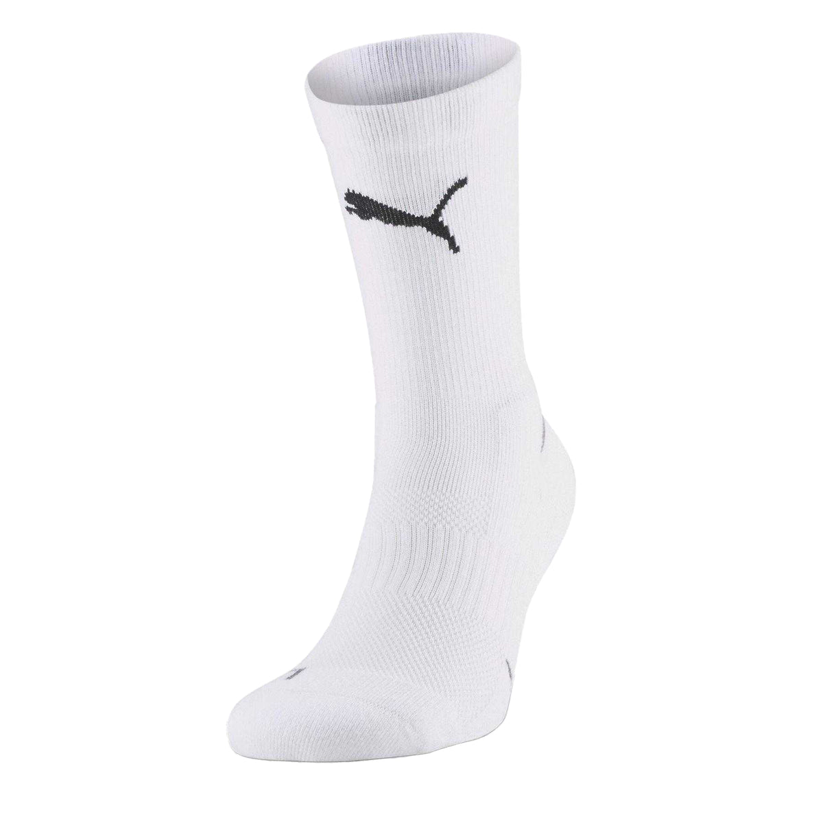 White - Front - Puma Womens-Ladies Team Crew Socks