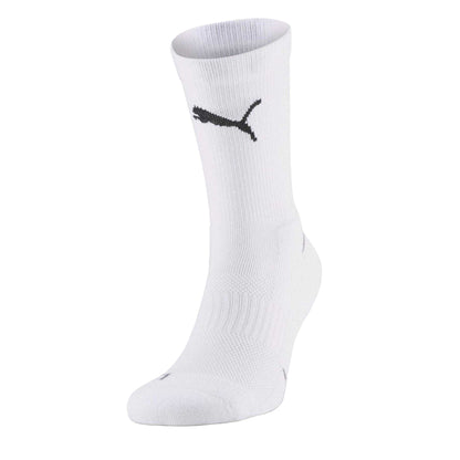 White - Front - Puma Womens-Ladies Team Crew Socks