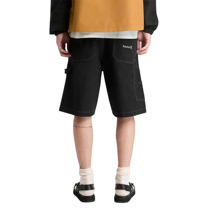 Black - Back - Timberland Mens Carpenter Denim Shorts