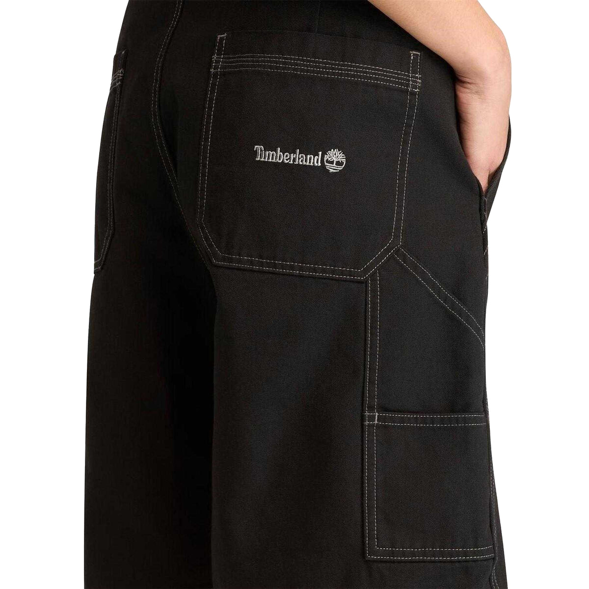 Black - Side - Timberland Mens Carpenter Denim Shorts