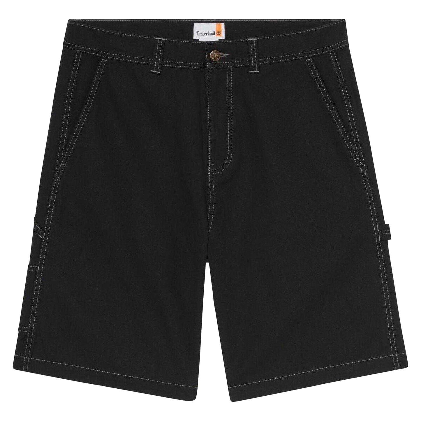 Black - Front - Timberland Mens Carpenter Denim Shorts