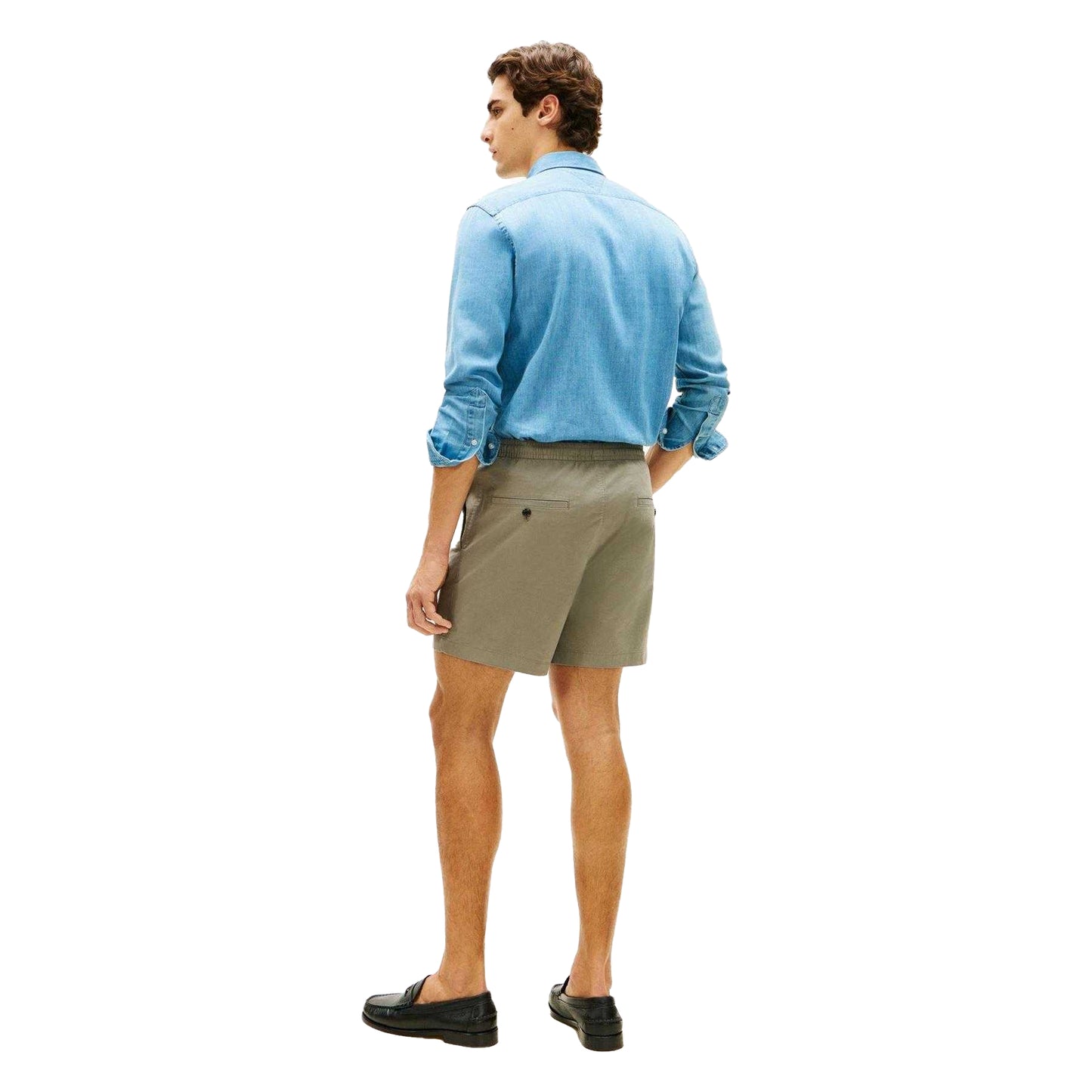 Grey - Back - Tommy Hilfiger Mens Slim Chino Shorts
