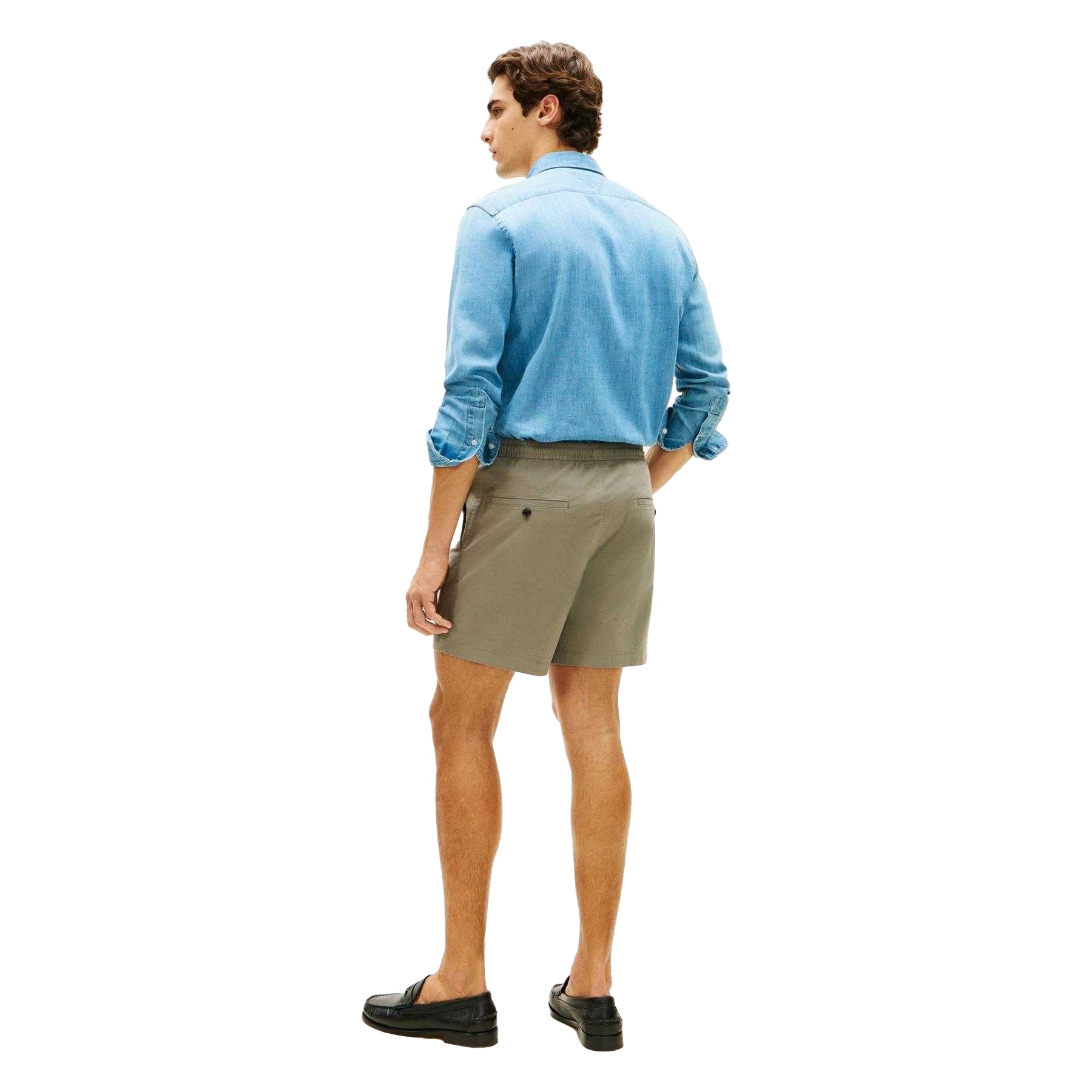Grey - Back - Tommy Hilfiger Mens Slim Chino Shorts