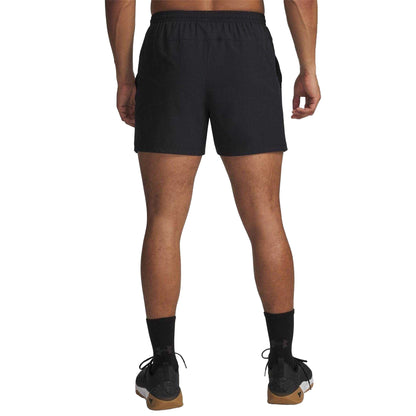 Black - Back - Under Armour Mens Project Rock Slim Shorts