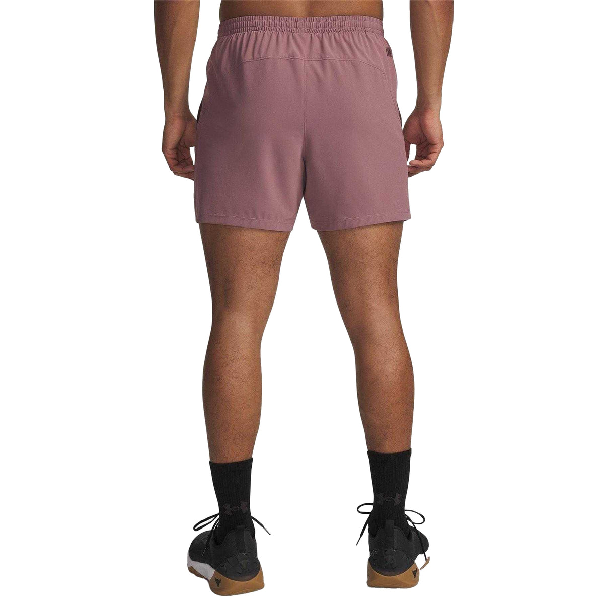 Maroon - Back - Under Armour Mens Project Rock Slim Shorts