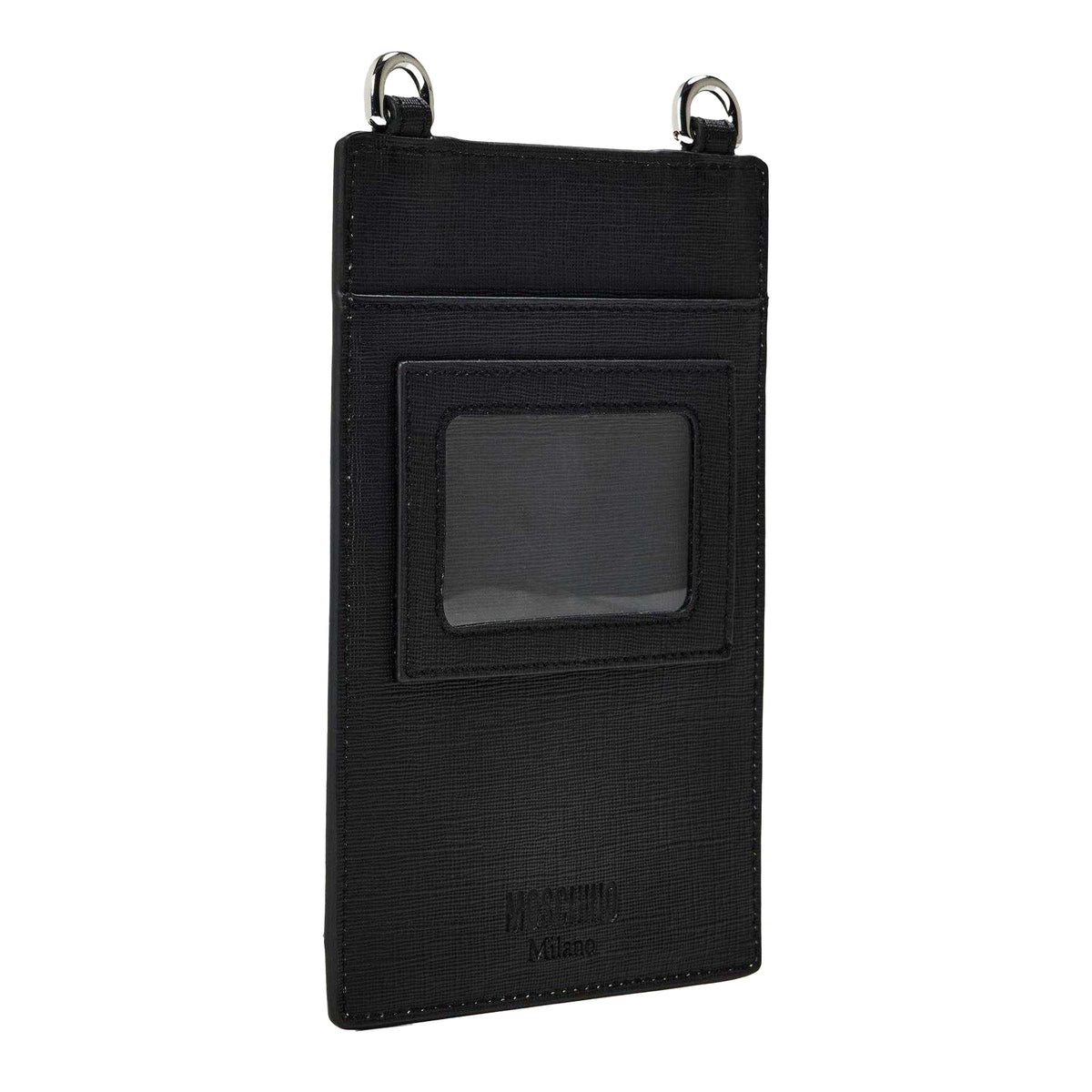 Black - Back - Moschino Mens Logo Pouch
