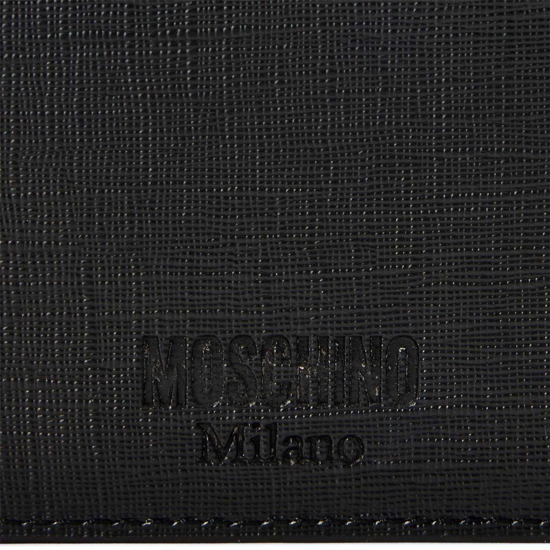 Black - Side - Moschino Mens Logo Pouch