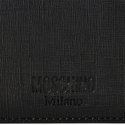 Black - Side - Moschino Mens Logo Pouch