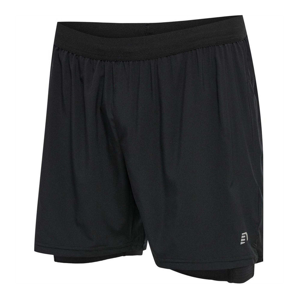 Black - Side - Newline Mens Core 2 in 1 Running Shorts