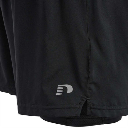 Black - Lifestyle - Newline Mens Core 2 in 1 Running Shorts