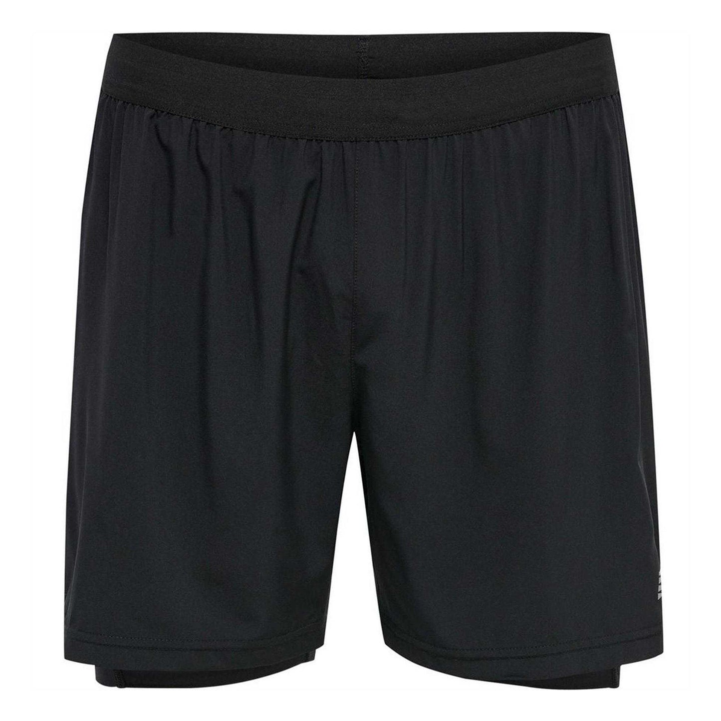 Black - Front - Newline Mens Core 2 in 1 Running Shorts