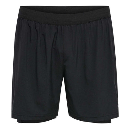 Black - Front - Newline Mens Core 2 in 1 Running Shorts