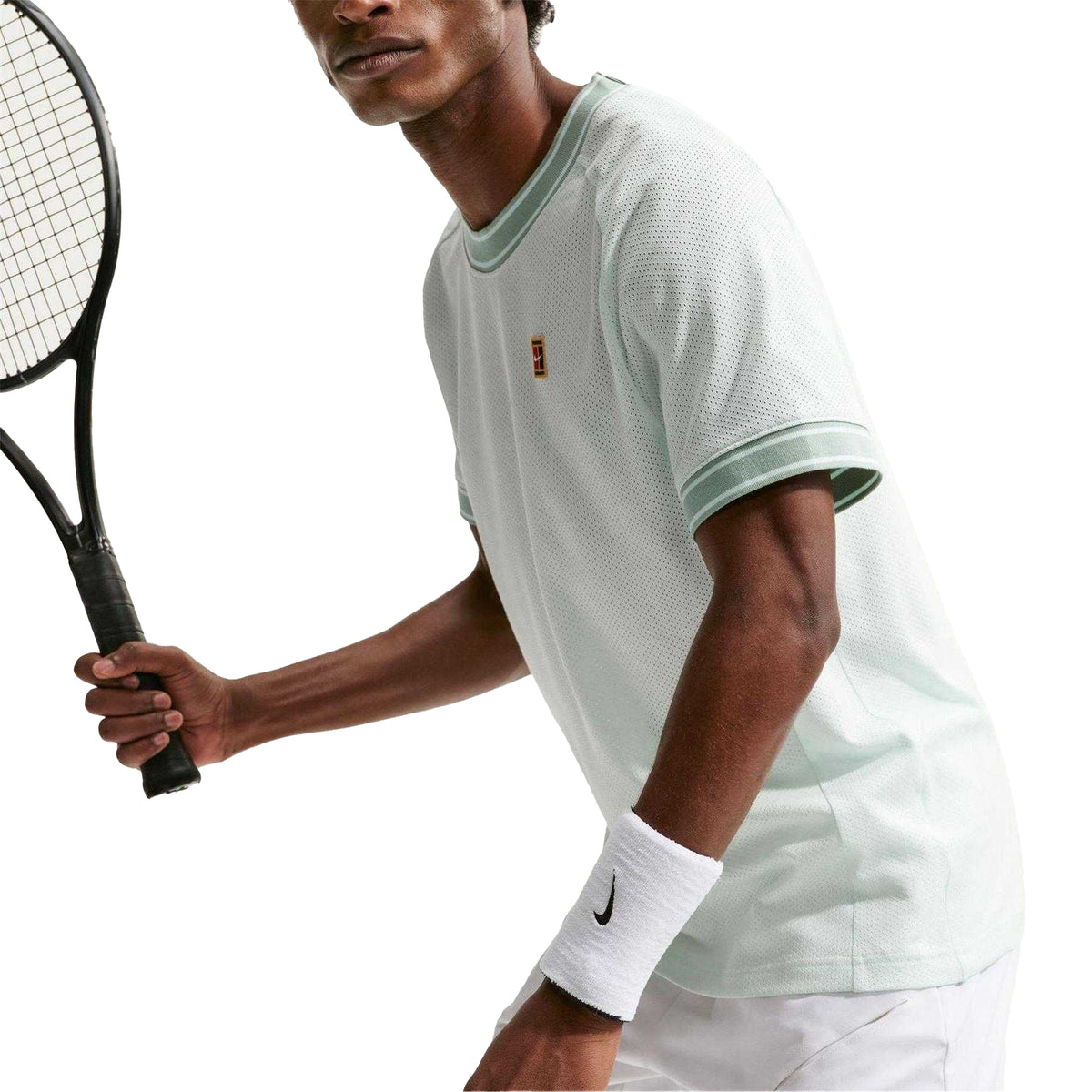 White-Green - Lifestyle - Nike Mens Performance Tennis Shorts