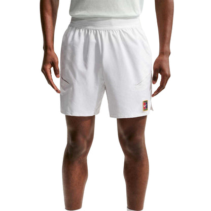 White-Green - Front - Nike Mens Performance Tennis Shorts