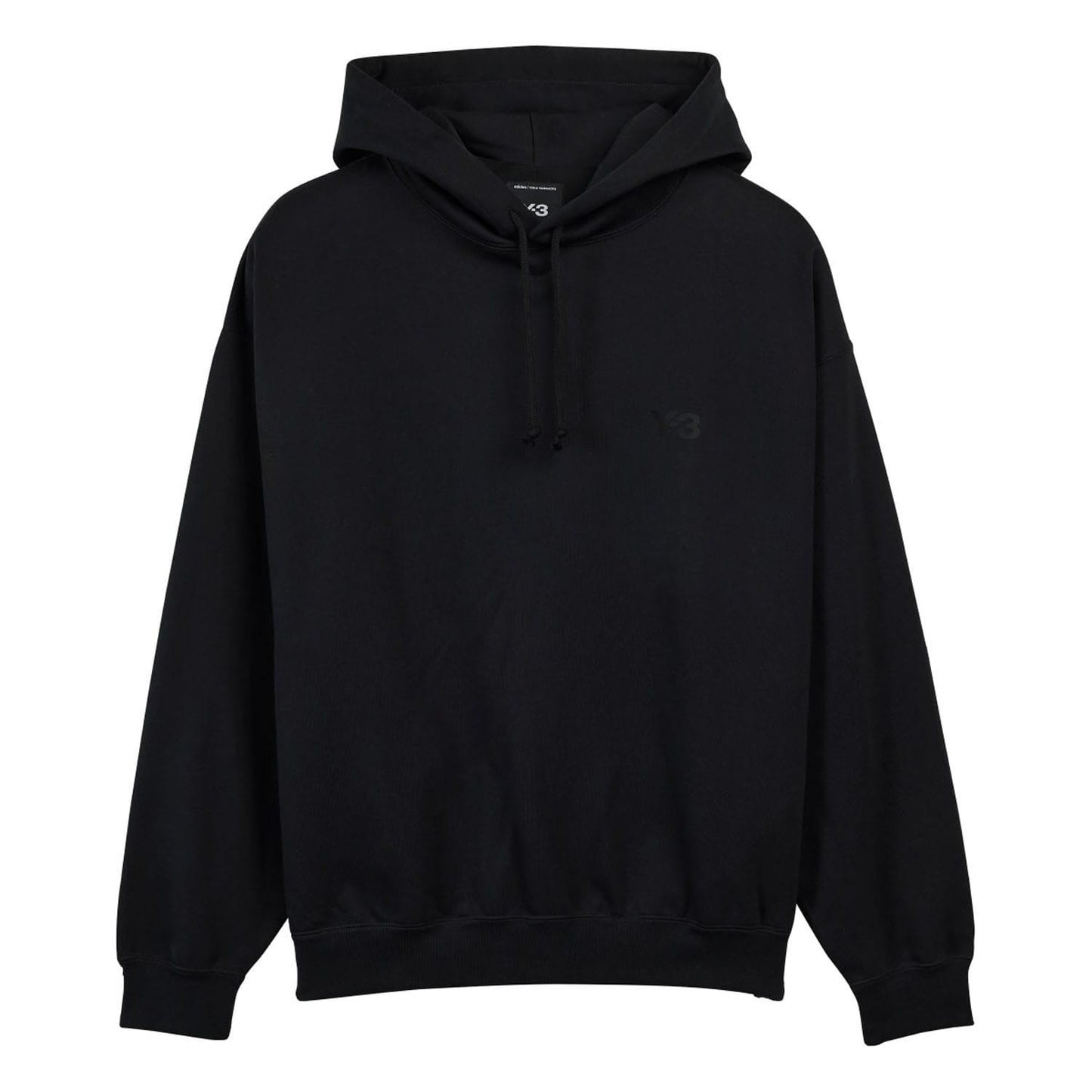 Black - Front - Y-3 Mens Brushed Terrycloth Hoodie