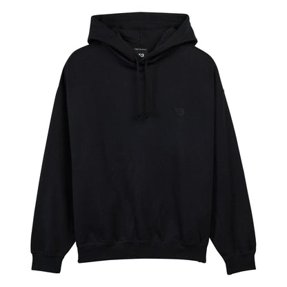Black - Front - Y-3 Mens Brushed Terrycloth Hoodie