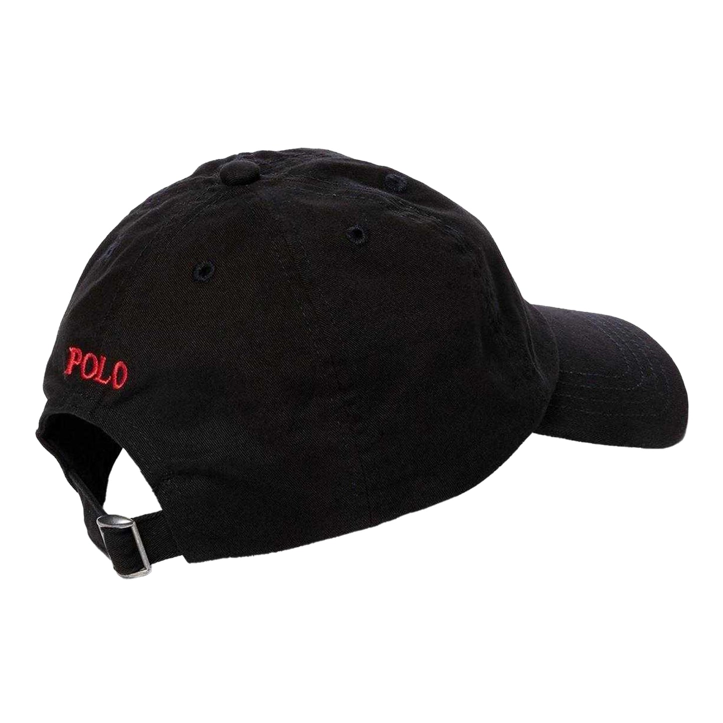 Black - Back - Ralph Lauren Logo Cotton Baseball Cap