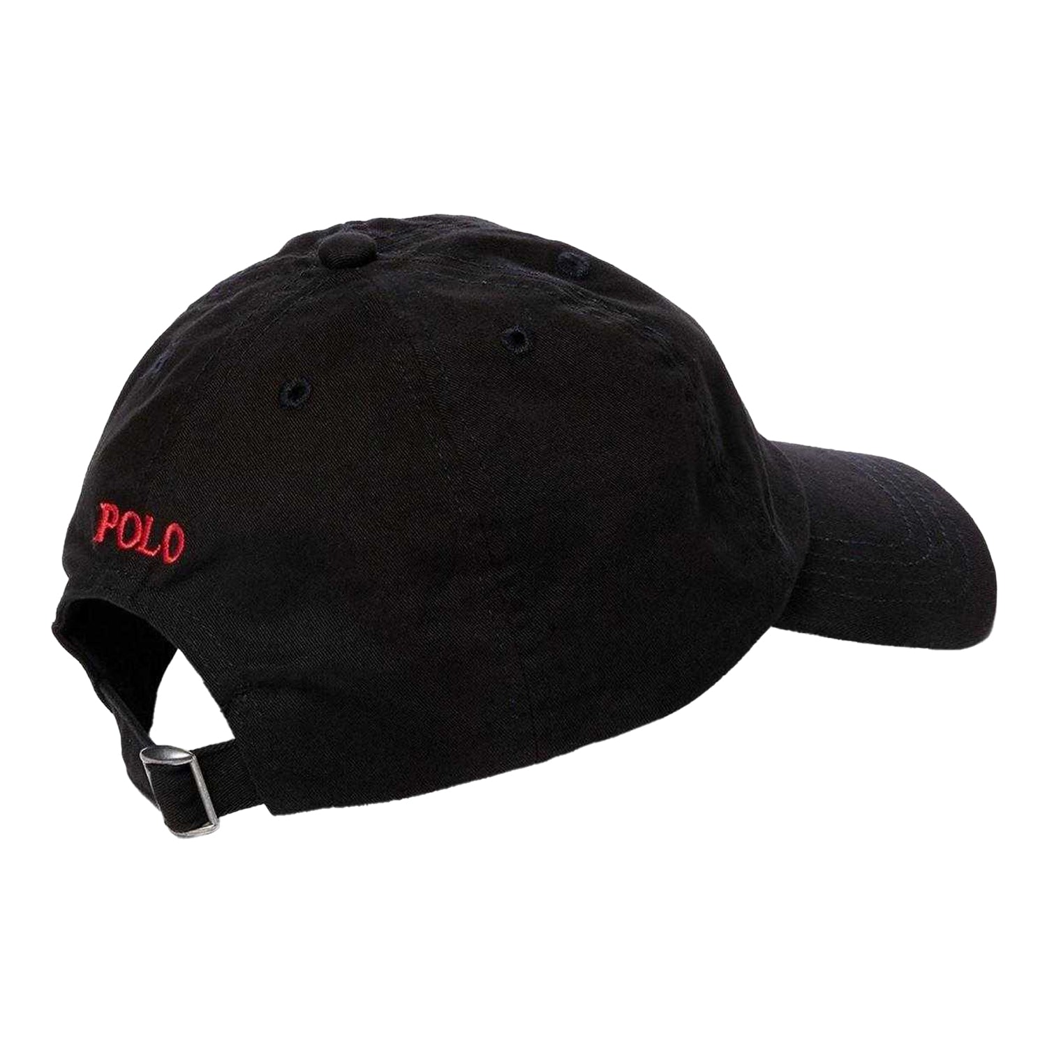 Black - Back - Ralph Lauren Logo Cotton Baseball Cap