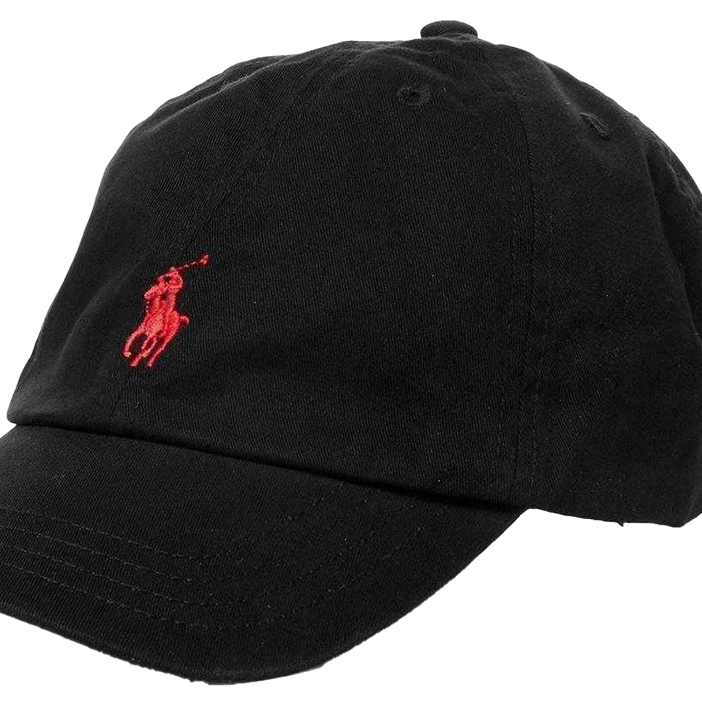 Black - Side - Ralph Lauren Logo Cotton Baseball Cap