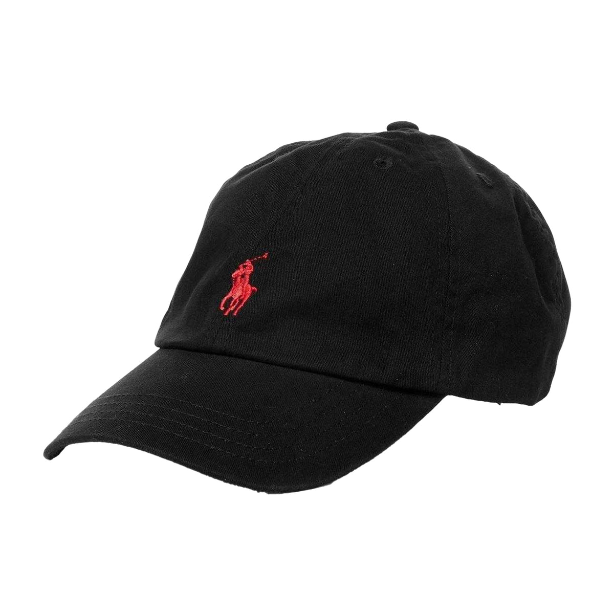 Black - Front - Ralph Lauren Logo Cotton Baseball Cap