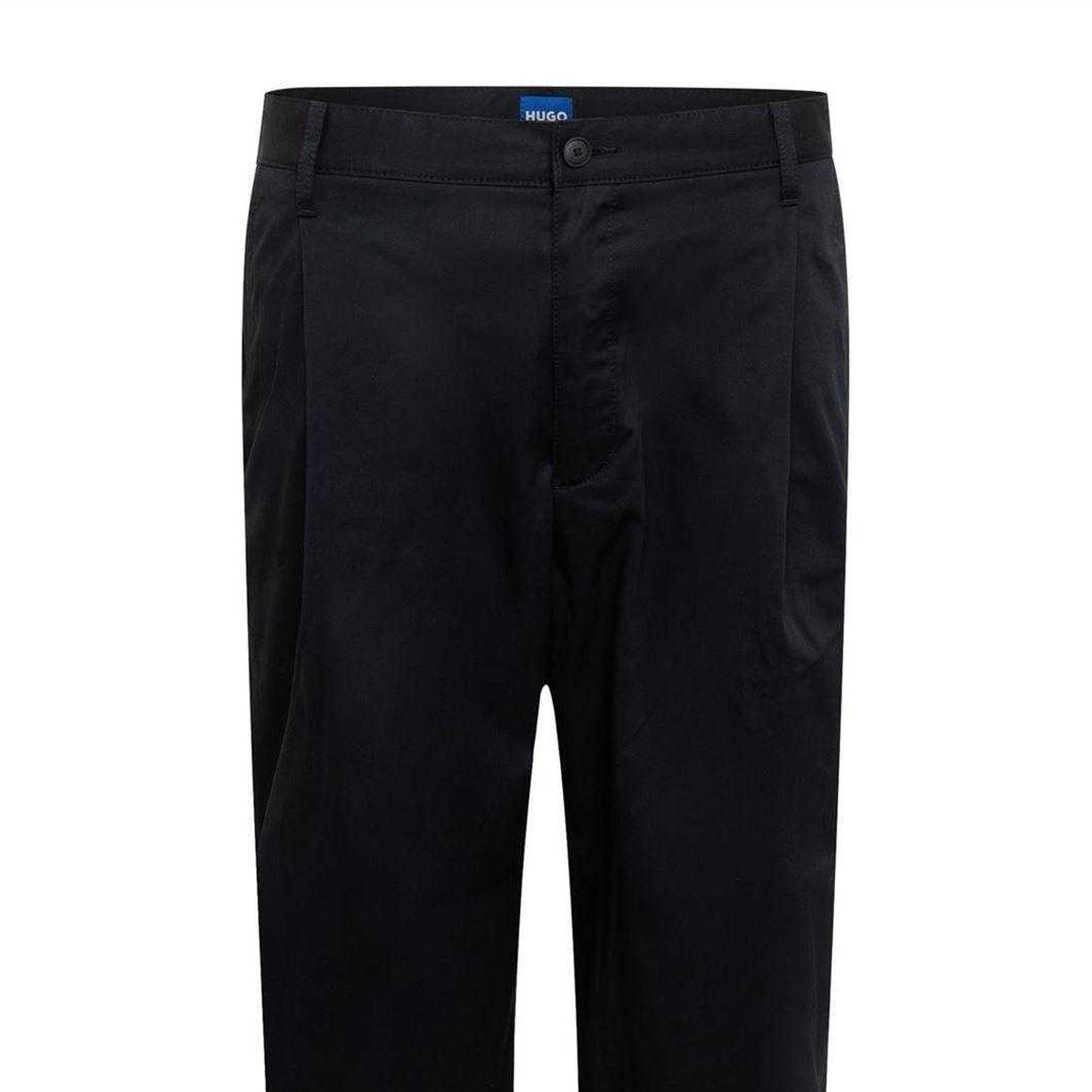 Black - Side - Hugo Mens Roy Relaxed Fit Trousers