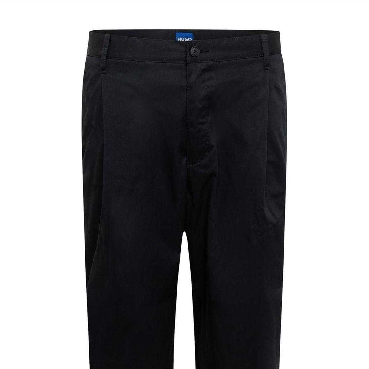 Black - Side - Hugo Mens Roy Relaxed Fit Trousers