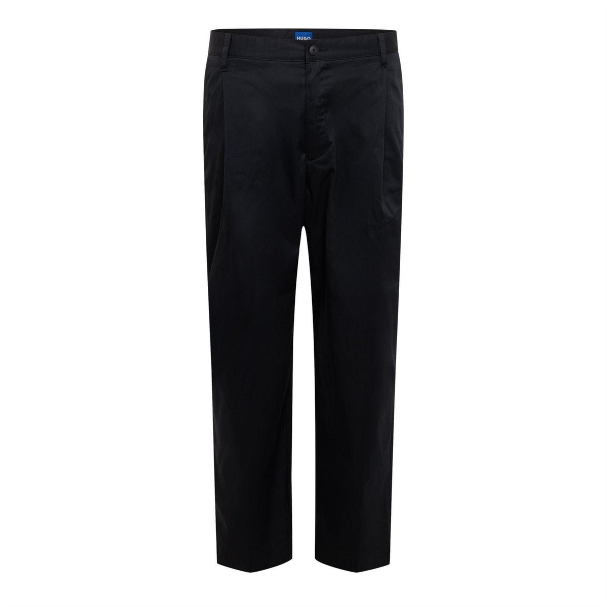 Black - Front - Hugo Mens Roy Relaxed Fit Trousers