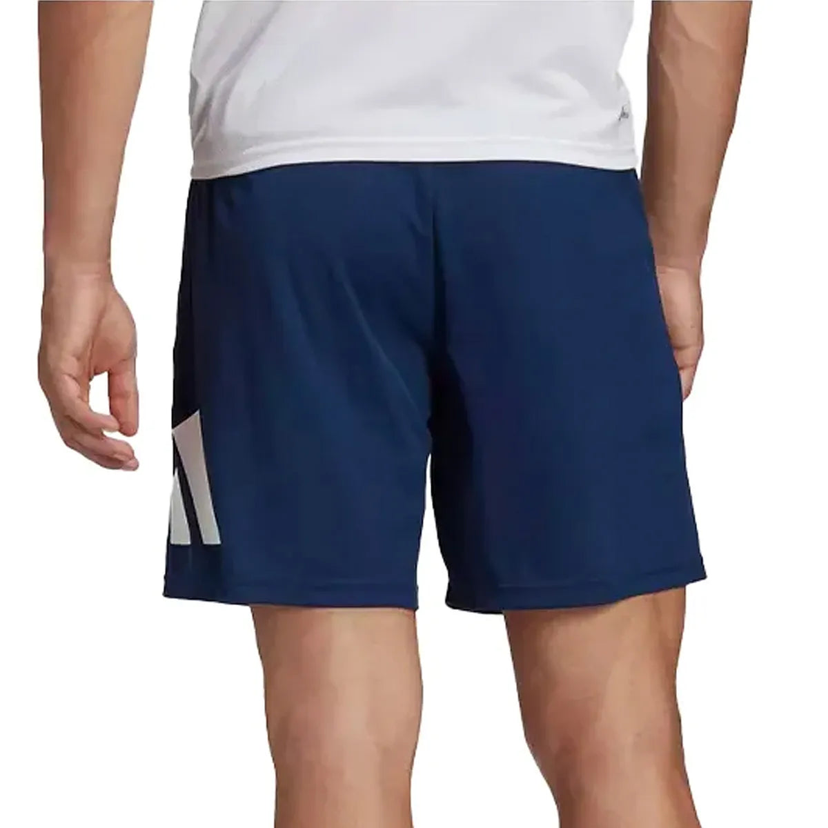 Dark Blue - Back - Adidas Mens Essential Logo Training Shorts