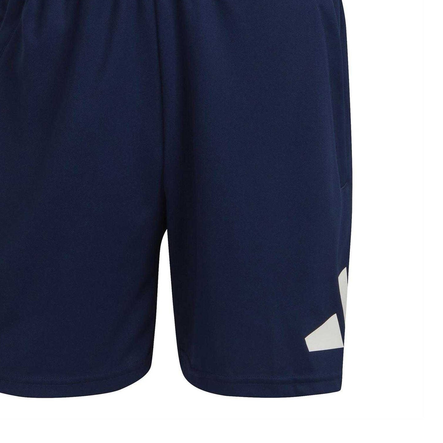 Dark Blue - Side - Adidas Mens Essential Logo Training Shorts