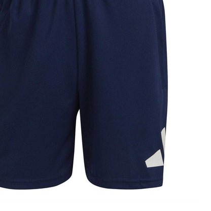 Dark Blue - Side - Adidas Mens Essential Logo Training Shorts